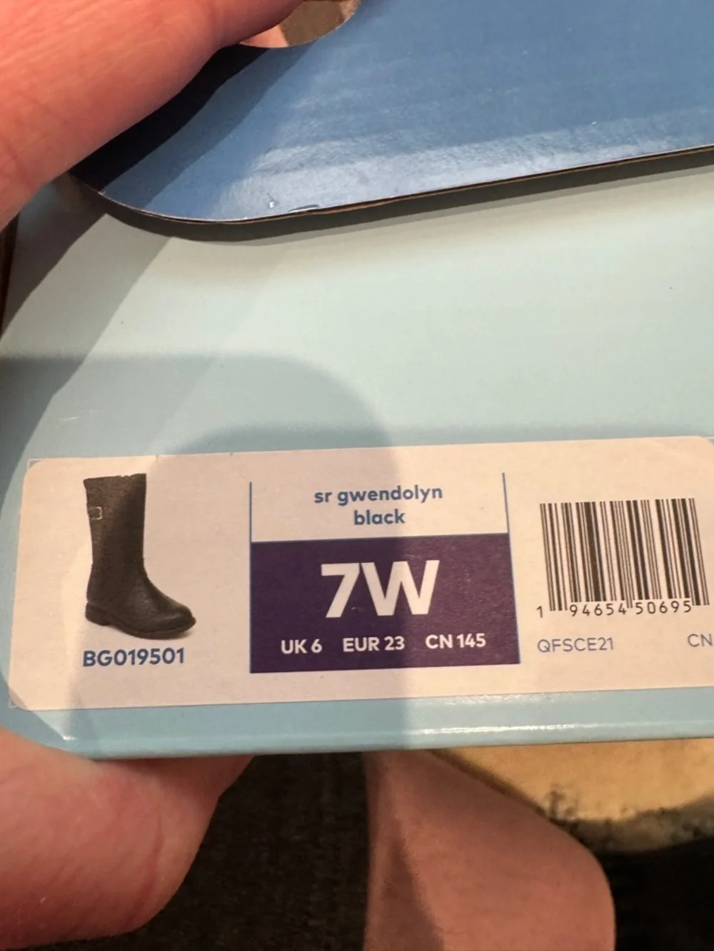 NWT Stride Rite Toddler 7W Girls' Black Sparkle Mid-Calf Buckle Boots Shoes